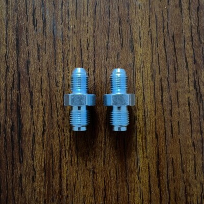 2pcs Steel Brake Adapter Fittings 3AN -3 AN3 to M10 x 1.0 (Metric 10mm)