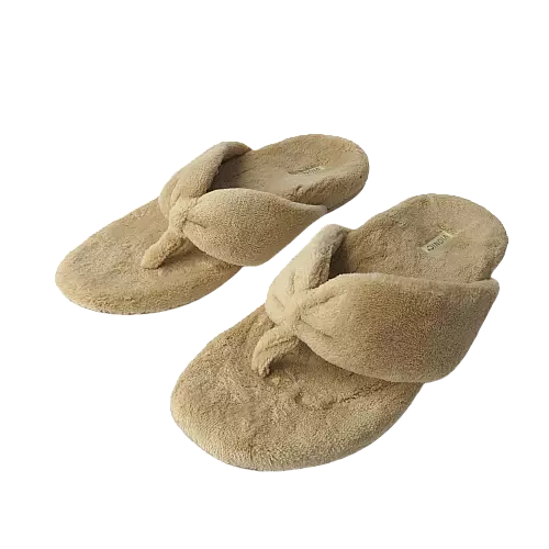 New Vionic Lydia Terry Thong Slippers in Root Beige Arch Support Shoes | eBay