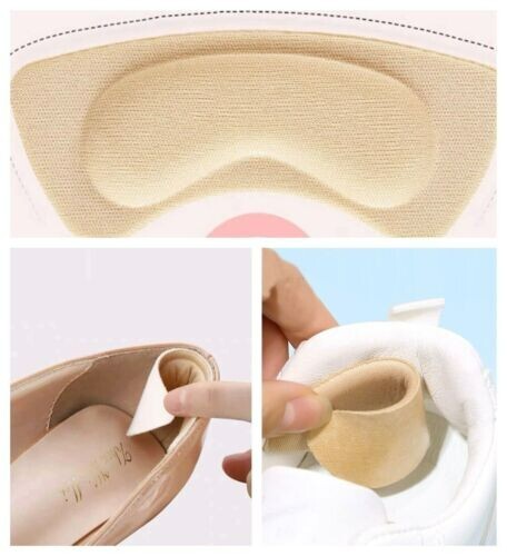 Heel Grips Pads Liner Cushions For Loose Shoes Self-Adhesive Foot Care (Pair) - Picture 5 of 15