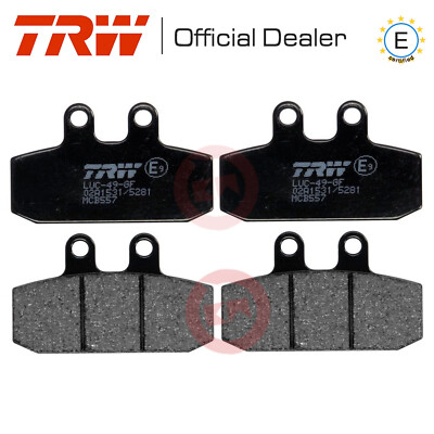 TRW MCB535EC Kit Pastiglie Freno Organiche Eco Per Moto: Anteriore/Posteriore Per Derbi Vamos E Altre