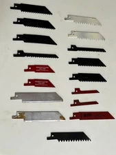 RECIPROCATING SAW BLADES, 17 PIECE LOT, NEW, FITS MILWAUKEE, B&D, AND OTHERS