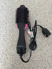 NWOT Box Revlon One-Step Volumizer Hair Dryer RVDR5222 Oval Black Pink 2.8"