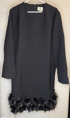 tuckernuck black feather dress Organza and Trim Dalia In - Size XL Size:4XL-Long Our Favorite Details minimalist satin dress Black Dress With Orange