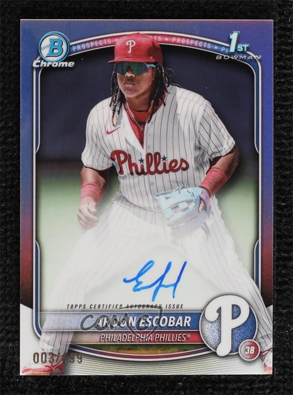 2025 Bowman Chrome Prospect Auto Refractor 3/499 Aroon Escobar #CPA-AE