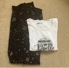 Avon Girls Age 9-10 Years Pyjama Pjs Strictly ‘Wake Me Up To Dance’ Blue/white!