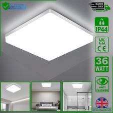 LED Ceiling Panel Light 36W 3240LM Square IP44 Bathroom Kitchen 6000K