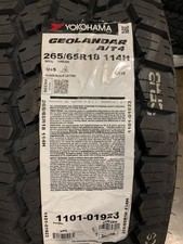 1 New 265 65 18 Yokohama Geolandar A/T4 All Terrain Tire