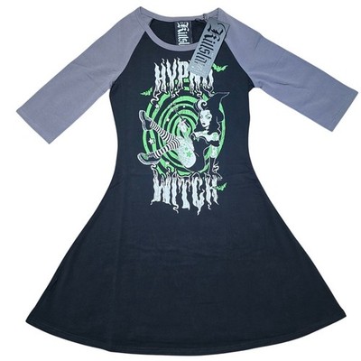 Killstar Hypno Witch Raglan Skater Dress S NWT