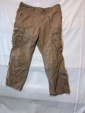 VTG Polo Jeans Co Ralph Lauren Pants Men's 40x30 Cargo Utility Brown 100 Cotton