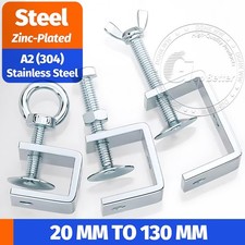 C Clamps Tiger Clamp 20-130 mm for Mounting U Clamps Stainless Steel/Zinc-plated