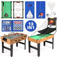 13 En 1 Mesa De Juegos Multiples Futbolito Billar Para Adultos 48 Pulgadas Combo