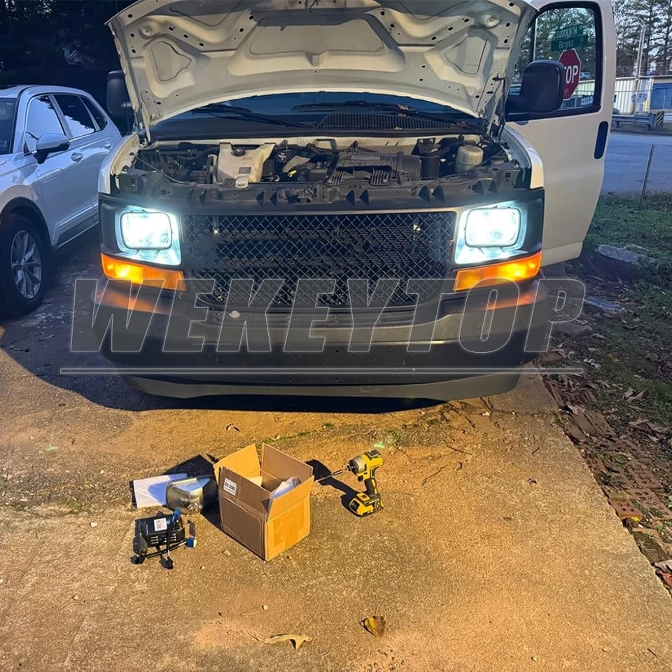 7x6 5x7 Headlights Conversion Kit with LED Bulbs For Toyota Supra A70 1986-1992 Foto 3 de 4