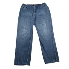Gloria Vanderbilt Amanda High Rise Tapered Jeans Womens 14 Medium Wash Denim