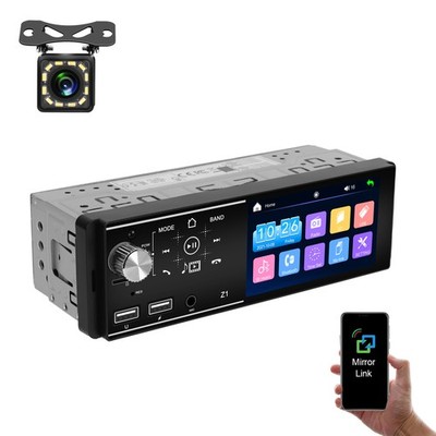7' Touch Screen Single 1DIN GPS Car Stereo Radio MP5 Player BT USB FM Kam