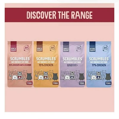 Scrumbles Dry Cat Food Adult Chicken 2.5kg BEST PRICE IN UK !!! BBF: APR 2027