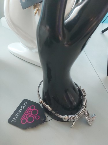 Brazalete Brazalete Brazalete Paparazzi Plata Bota Vaquera + Anillo 616 - Imagen 2 de 4