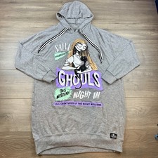 Nightmare Before Christmas Sally Ghouls Night In Hooded Graphic Sleep Shirt Long