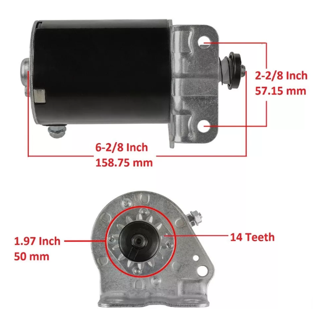 タケ② Starter motor for Husqvarna LTH2142DR LTH17538 Briggs & Stratton