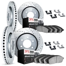 Dynamic Friction Company 7514-48026 Brake Rotor   Dimpled & Slotted   Silver