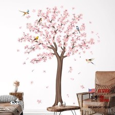 Large Cherry Tree Wall Decals Flower Blossom Tree Stickers - Pink