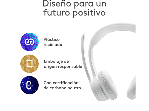 Logitech Zone 300, Bluetooth, Micrófonos (volteable) con cancelación de ruido - Imagen 7 de 10