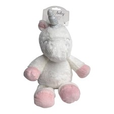 Kelly Toy Baby UNICORN PLUSH 15" Stuffed Animal Cuddle Rattle White Pink NWT