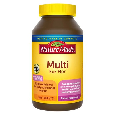 Nature Made Multi For Her 300 Tablets Large Value Size Bottle   EXP 11/2027