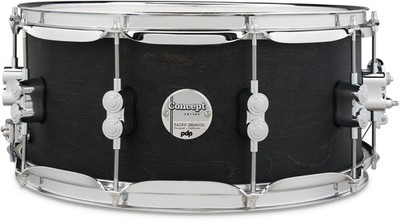 PDP Concept Black Wax Snare Drum 14''x6,5'' Ahorn 10-lagig Kessel MAG True Pitch