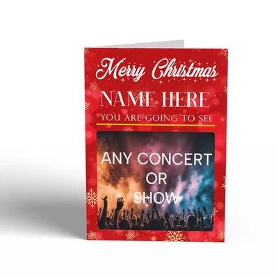 LAMINATED_PRINT You Are Going To See Any Concert Or Show PERSONALISED CARD CHRISTMAS GIFT TICKET