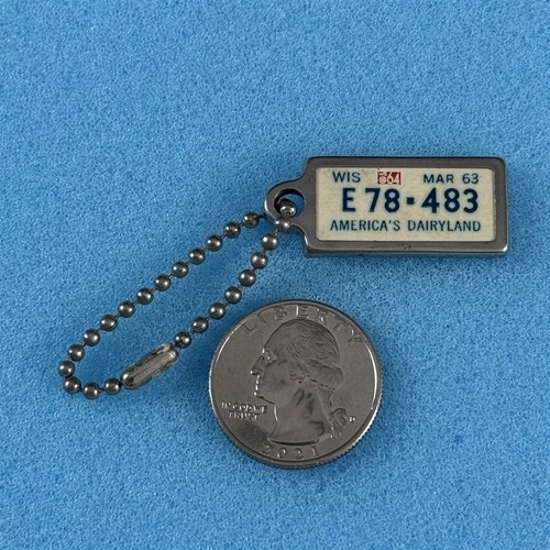 Pin's Vintage Wisconsin Disabled Veteran - Plaque D'immatriculation Miniature