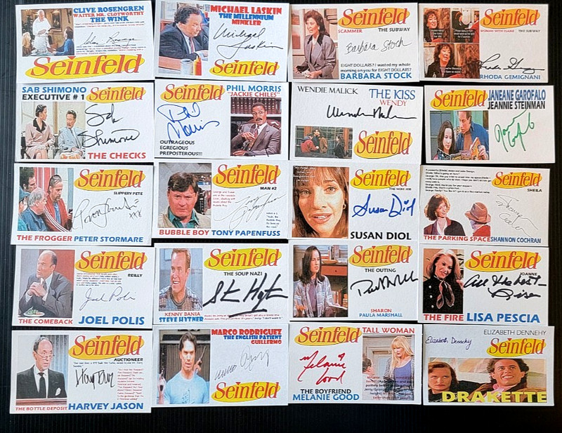 FREE SHIPPING 19 AUTOGRAPHED CELEBS MOVIE/TV 3X5 INCH INDEX CARDS LOT D