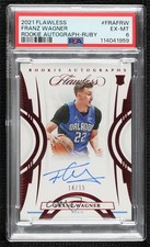 2021-22 Panini Flawless Rookie Ruby 14/15 Franz Wagner #FRA-FRW PSA 6 Auto 3d3