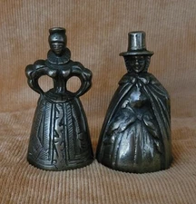 Antique 1700s Victorian Metal Brass Queen Ladies Tea Dinner service Bells