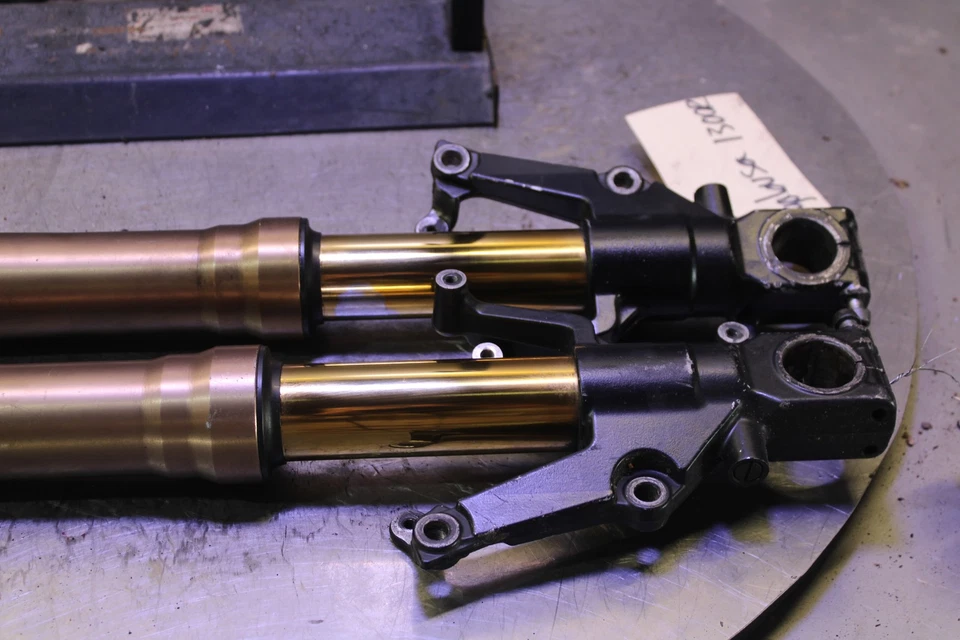 99-07 SUZUKI HAYABUSA FRONT FORKS SHOCK SUSPENSION SET PAIR Straight Foto 2 de 4