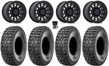 Fuel Cycle 15"Wheels Bk +38mm 33"Ridge Saw 2.0 Tires Kawasaki Mule Pro FXT  KRX