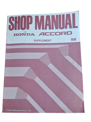 Honda Accord Nachtrag 1992 Werkstatthandbuch Erstausgabe