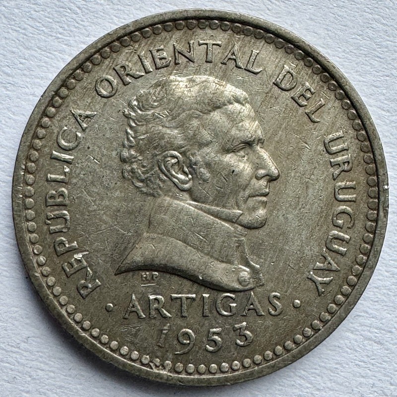 1953 Uruguayan 5 Centésimos Coin  | Jose Gervasio Artigas | 1953 | 🇺🇾