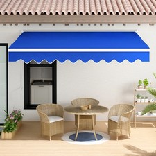 Image of Retractable Awning Manual Outdoor Garden House Canopy Patio Sun Shade Shelter UK