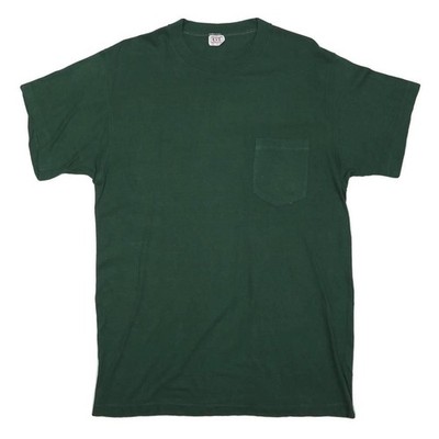 B.V.D BRAND Herren Grün Grafik T-Shirt XL Kurzarm Rundhals Brusttasche