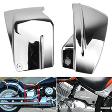 Pair Battery Side Cover For Yamaha V Star 650 XVS650 Custom Classic Silverado