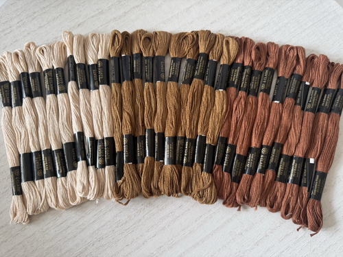 Coats & Clark Embroidery Floss Thread~Lot of 30 Skeins~Solid Brown Shades - Picture 6 of 6