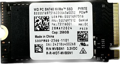 Western Digital WD SN740 256GB M.2 NVMe SSD PCIe 4.0 x4 2242 Notebook Festplatte