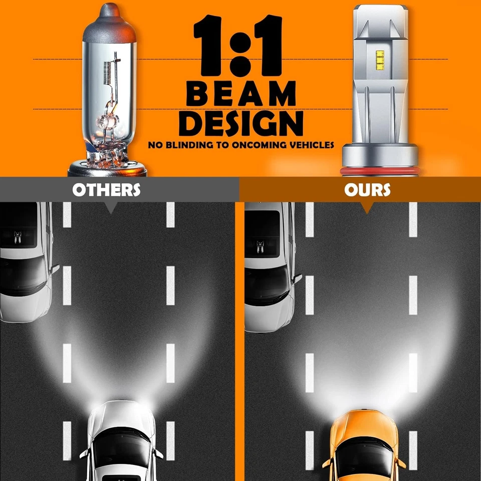 Kit de faróis de LED combo 6x lâmpadas brancas feixe de neblina Hi/Lo para Toyota RAV4 2006-2012 - Imagem 4 de 4