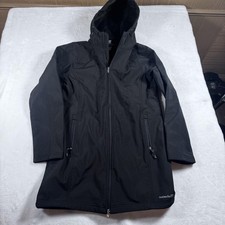 Avalanche Softshell Parka Coat Womens Medium Black Hooded Zip Fleece Lined