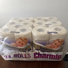1988 VTG Charmin White 4 Roll Count Toilet Paper NOS Factory Sealed 6 Packages