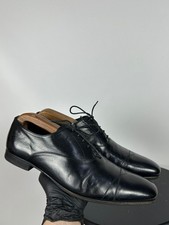 Men's Prada Black Leather Cap Toe Lace Up Derby Dress Shoes Size 7 UK,8 US