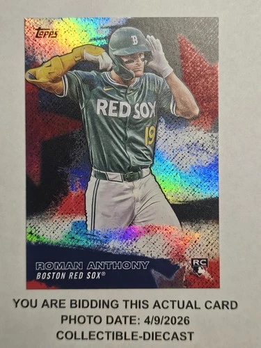Roman Anthony RARE ROOKIE HOLO FOIL REFRACTOR TOPPS RC CARD RED SOX 💎
