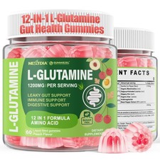 L-Glutamine 1200mg Gut Immune Support Gummies,Leaky Gut Repair Supplement wi...