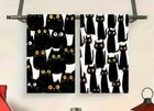 Black Cat Dish Towel Fall Set 2 Hand kitchen Decor NEW FREE Ship