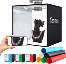 Photo Studio Light Box, Dimmable Shooting Tent Kit - 12"X12"X12" Foldable Lightb